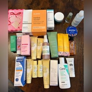 Sephora Skincare Collection with Pink, Green, and Blue Accents